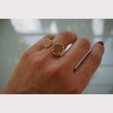 Double Champagne Druzy Ring