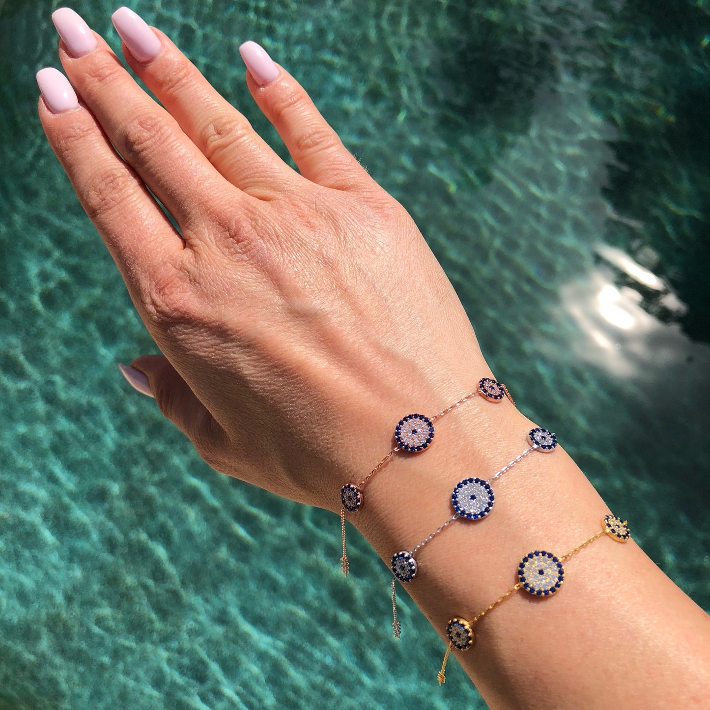 Trois Elegant Evil Eye Necklace