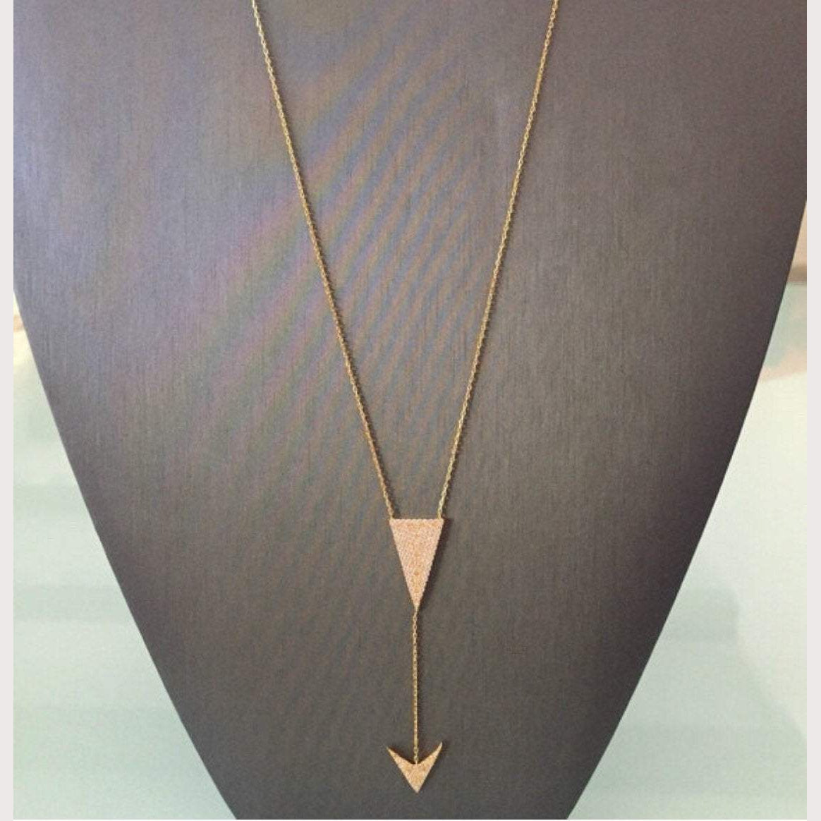 Double Arrow Lariat Necklace
