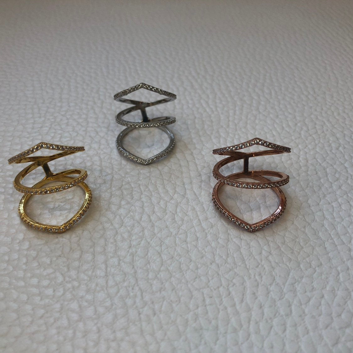 Triple Arrow Bar Ring