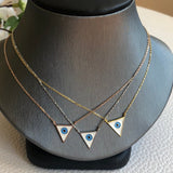 Triangle Enamel Eye Necklace