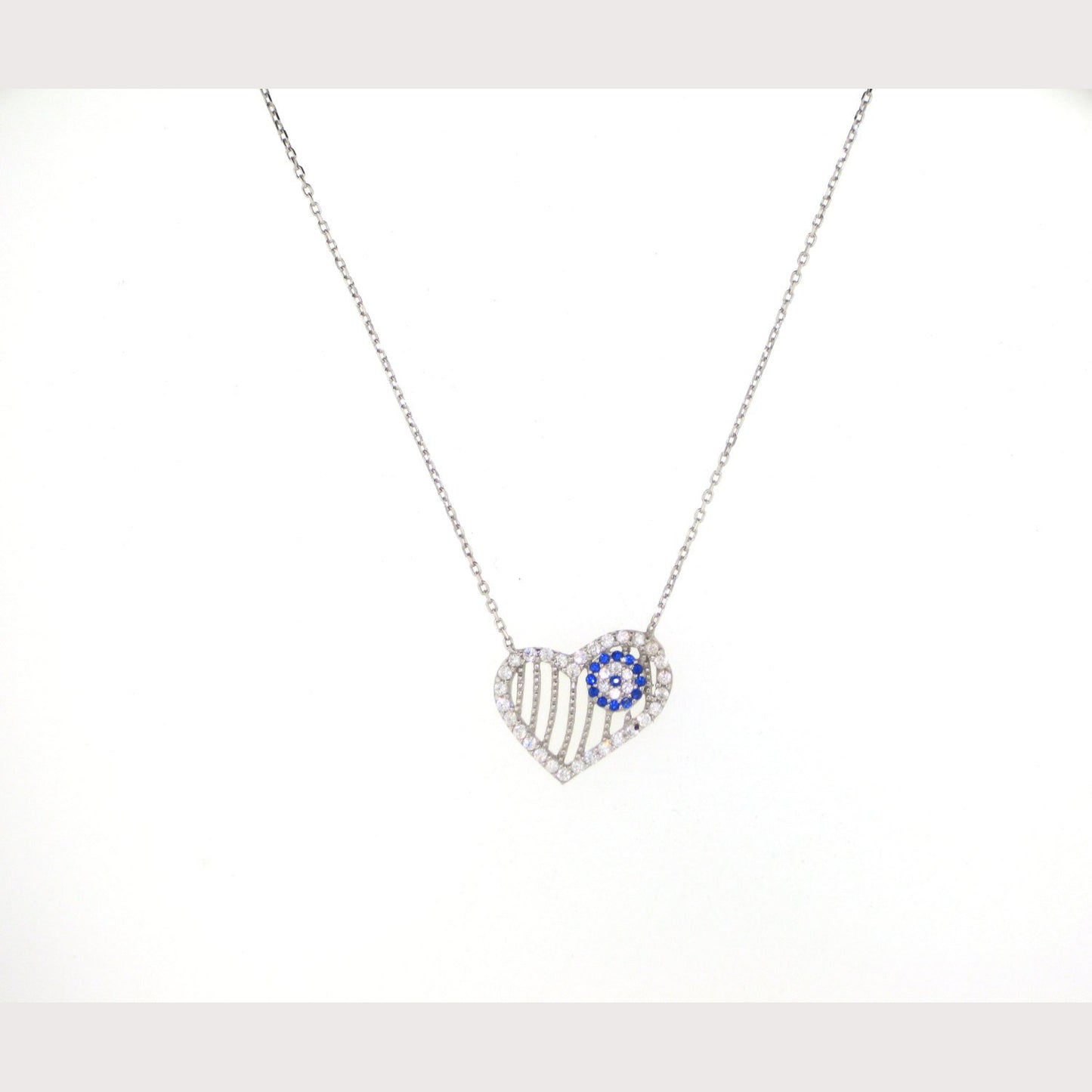 Evil Eye Heart Necklace