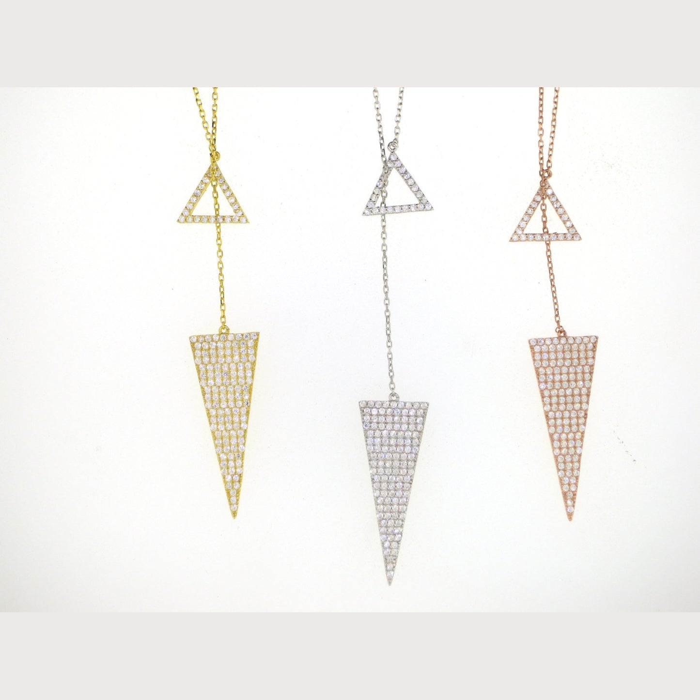 Triangle Arrow Lariat Necklace
