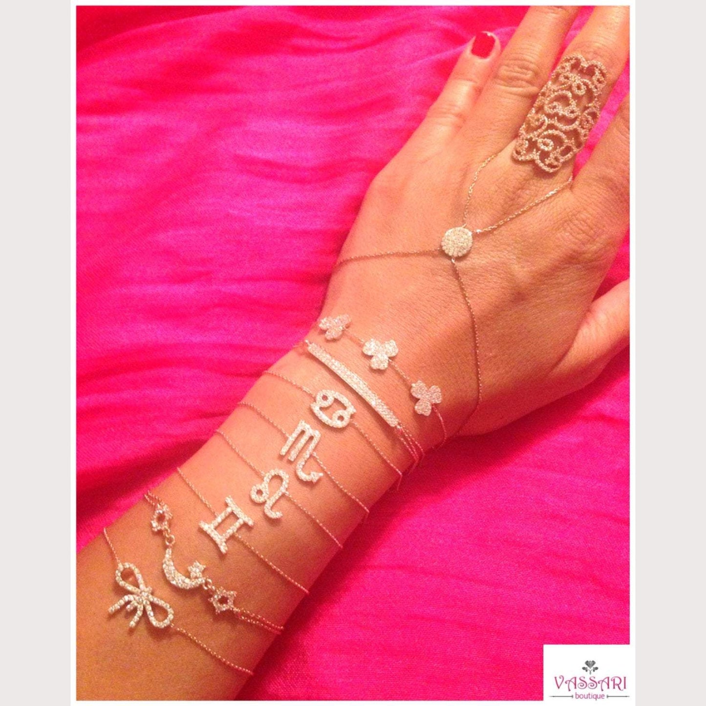 Small Disc Hand Bracelet