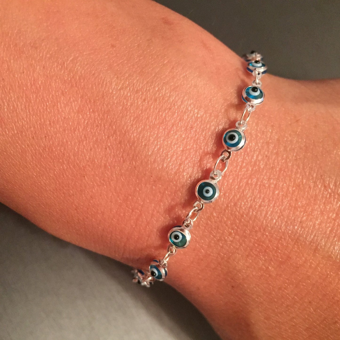 Blue Evil Eye Bracelet-Baby Size