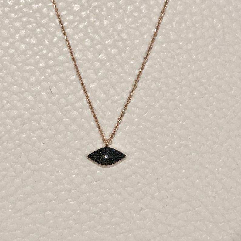 Modern Black Eye Necklace