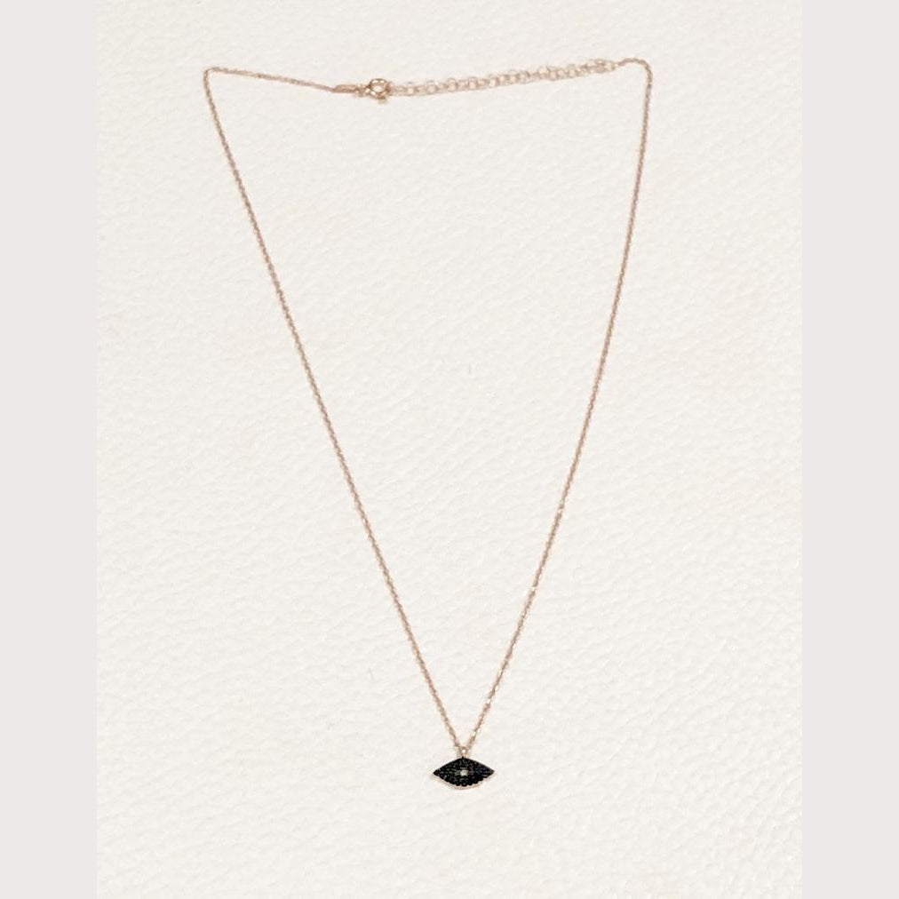 Modern Black Eye Necklace