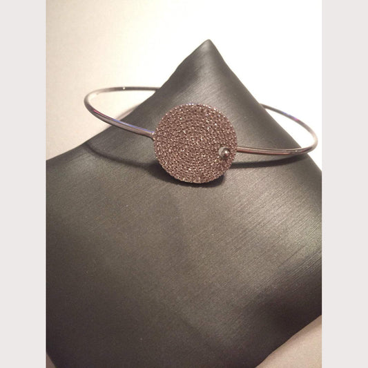 Pave Disc Bangle