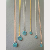 Small Turquoise Disc Necklace