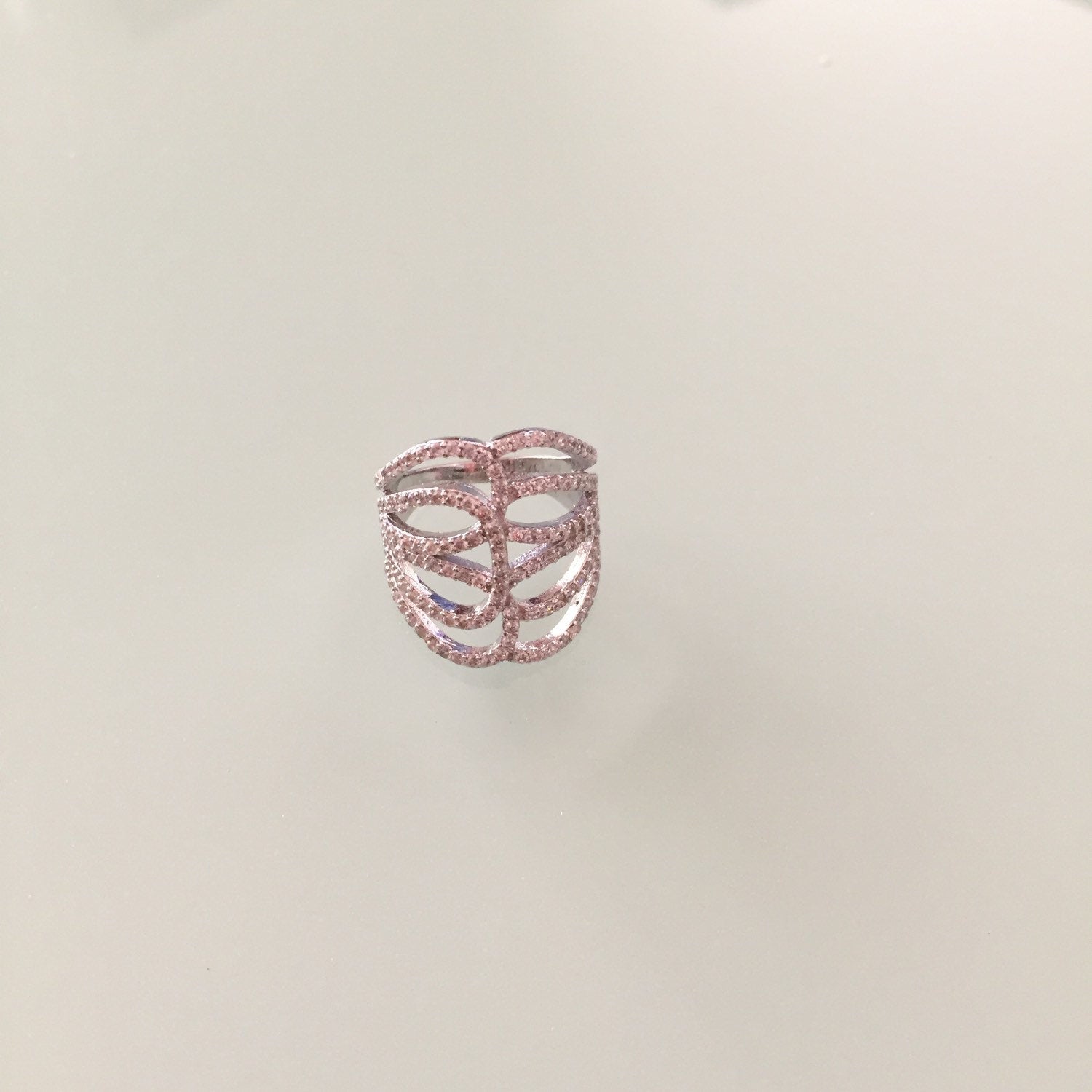 Wave Pave Ring