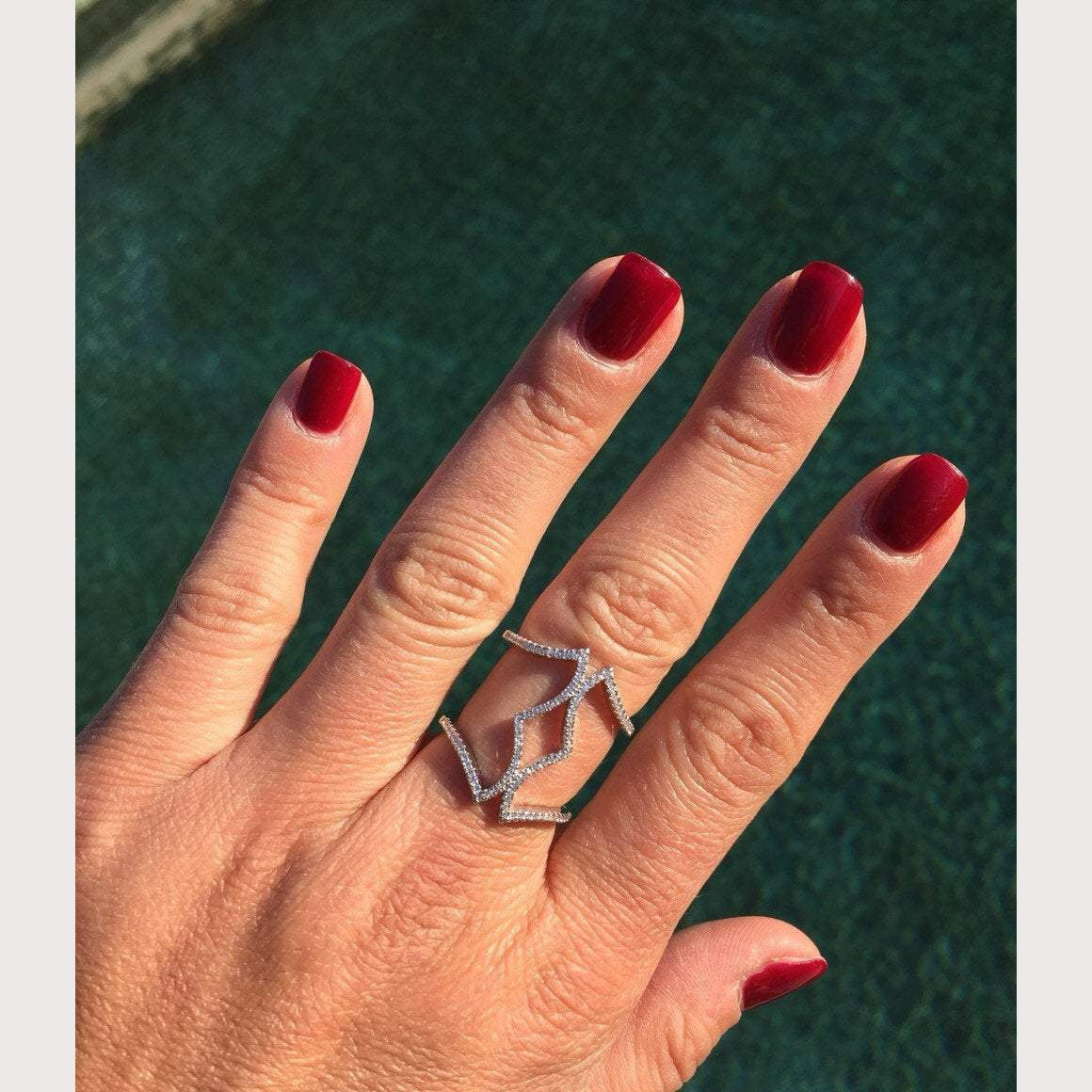 Spade Pave Ring