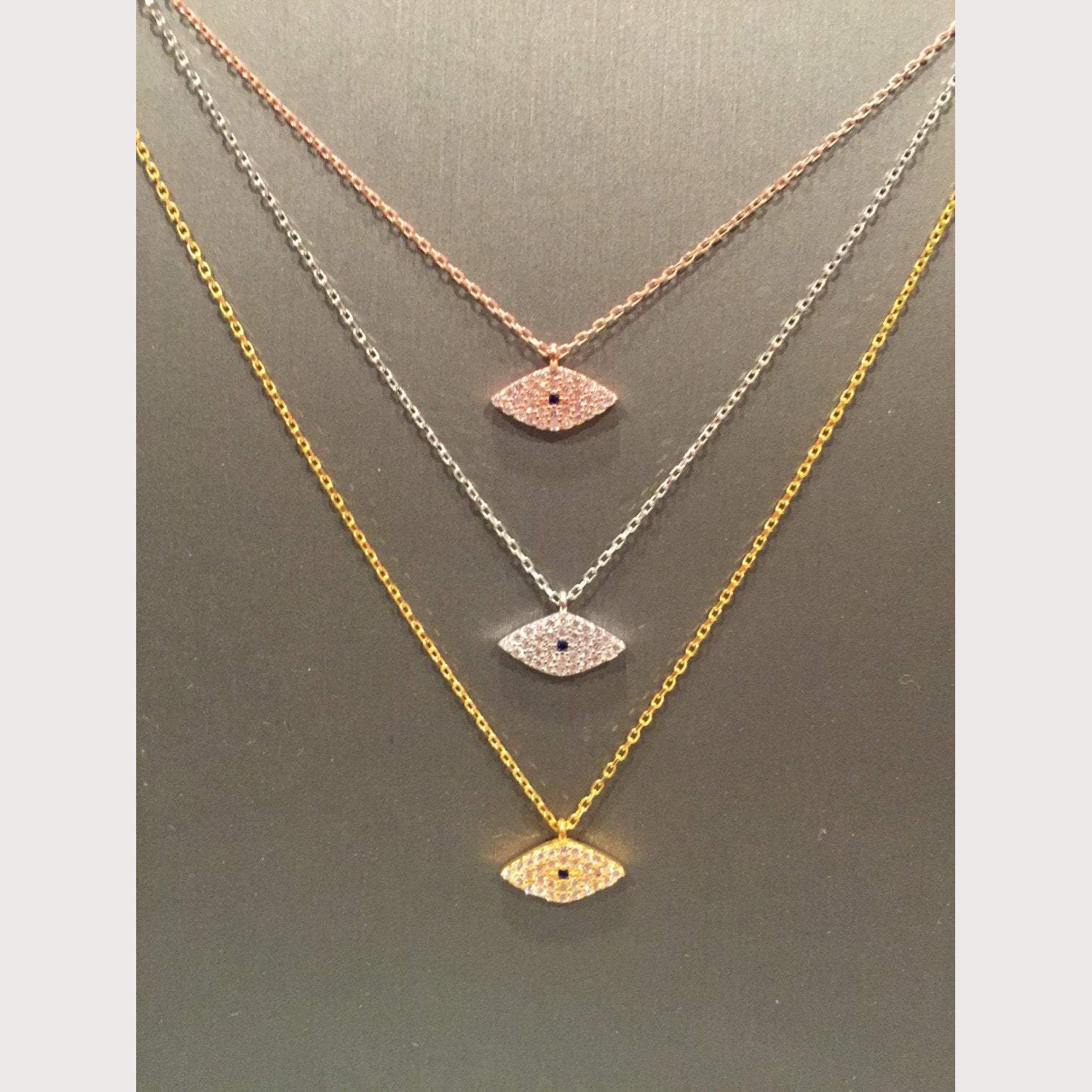 Modern Shiny Eye Necklace