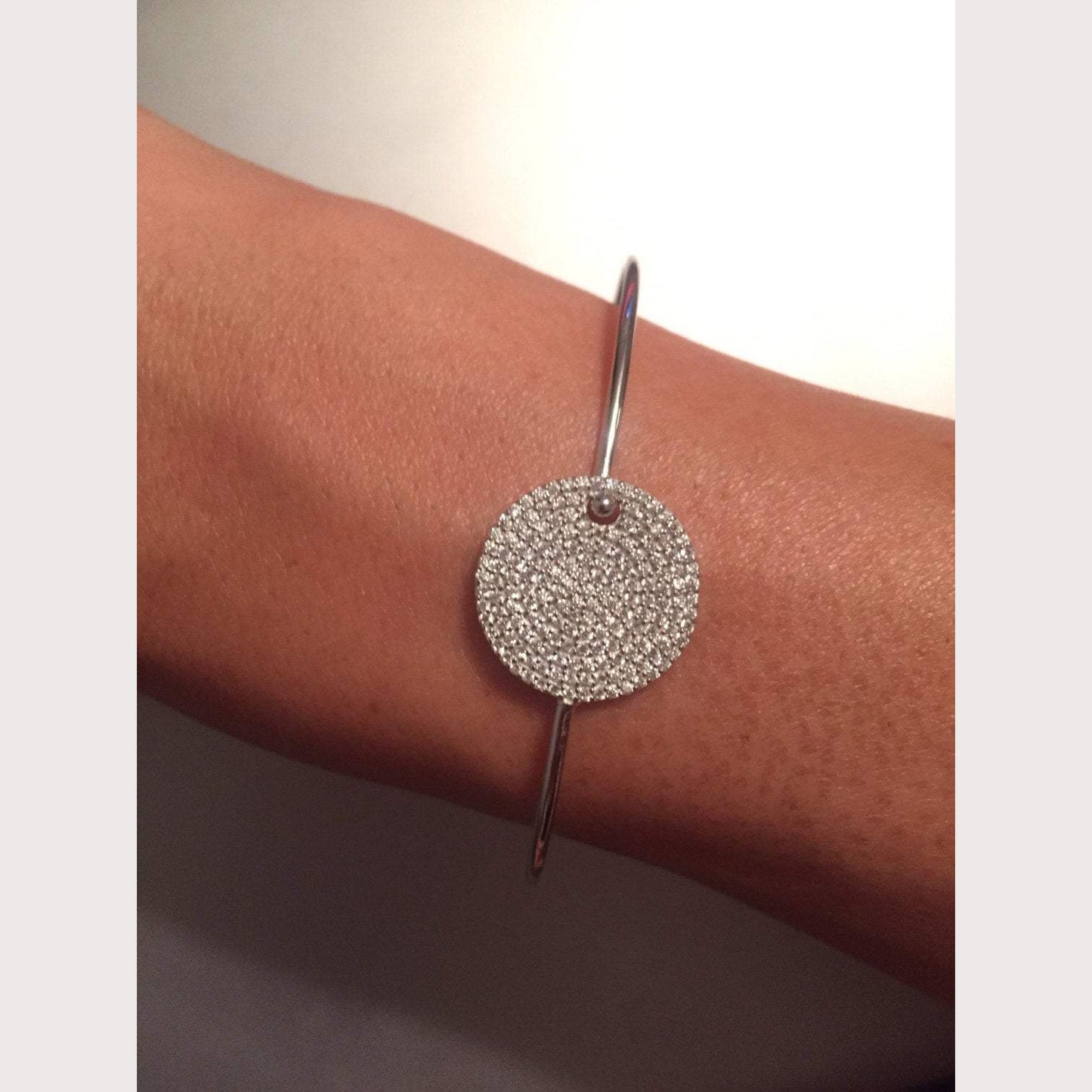 Pave Disc Bangle