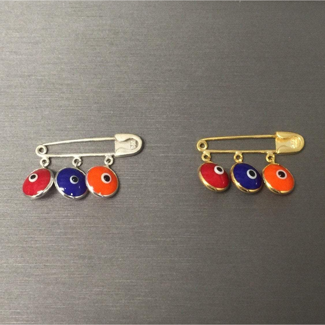Hye Em Yes-Evil Eye Safety Pin