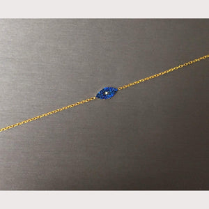 Modern Blue Eye Bracelet-Gold