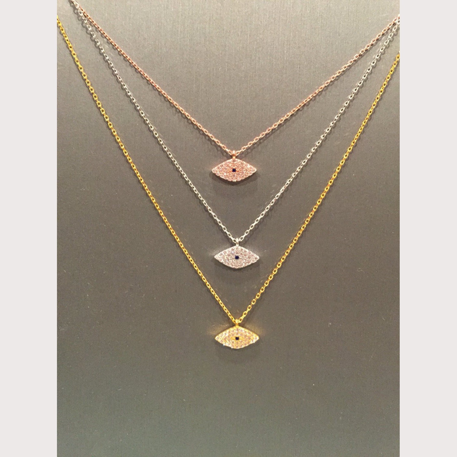 Modern Shiny Eye Necklace