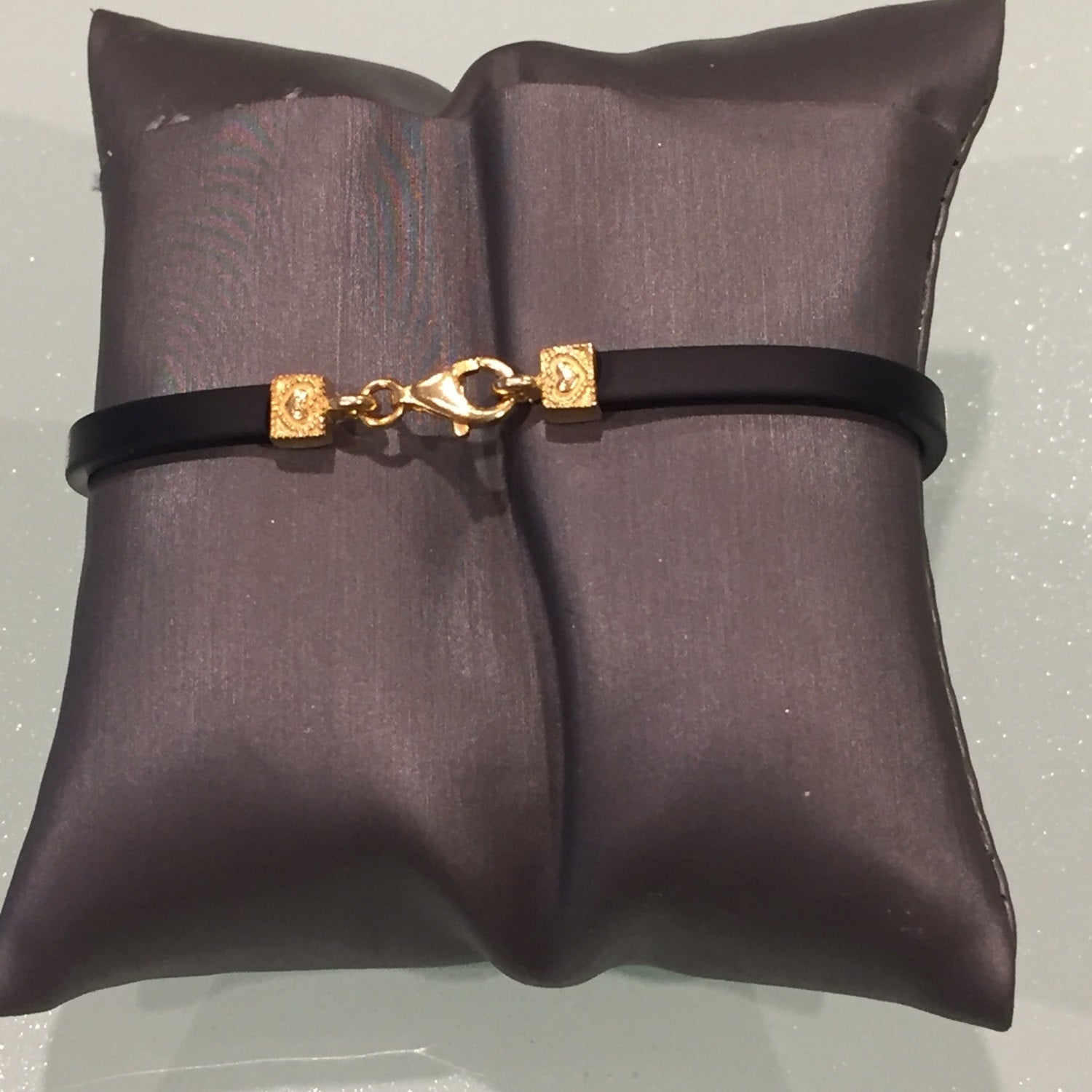 Leather Butterfly Bracelet- Gold