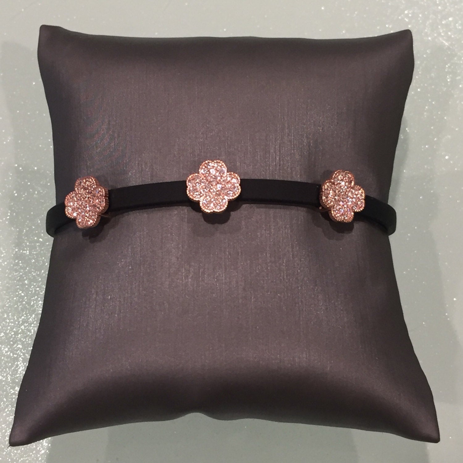Leather Clover Bracelet