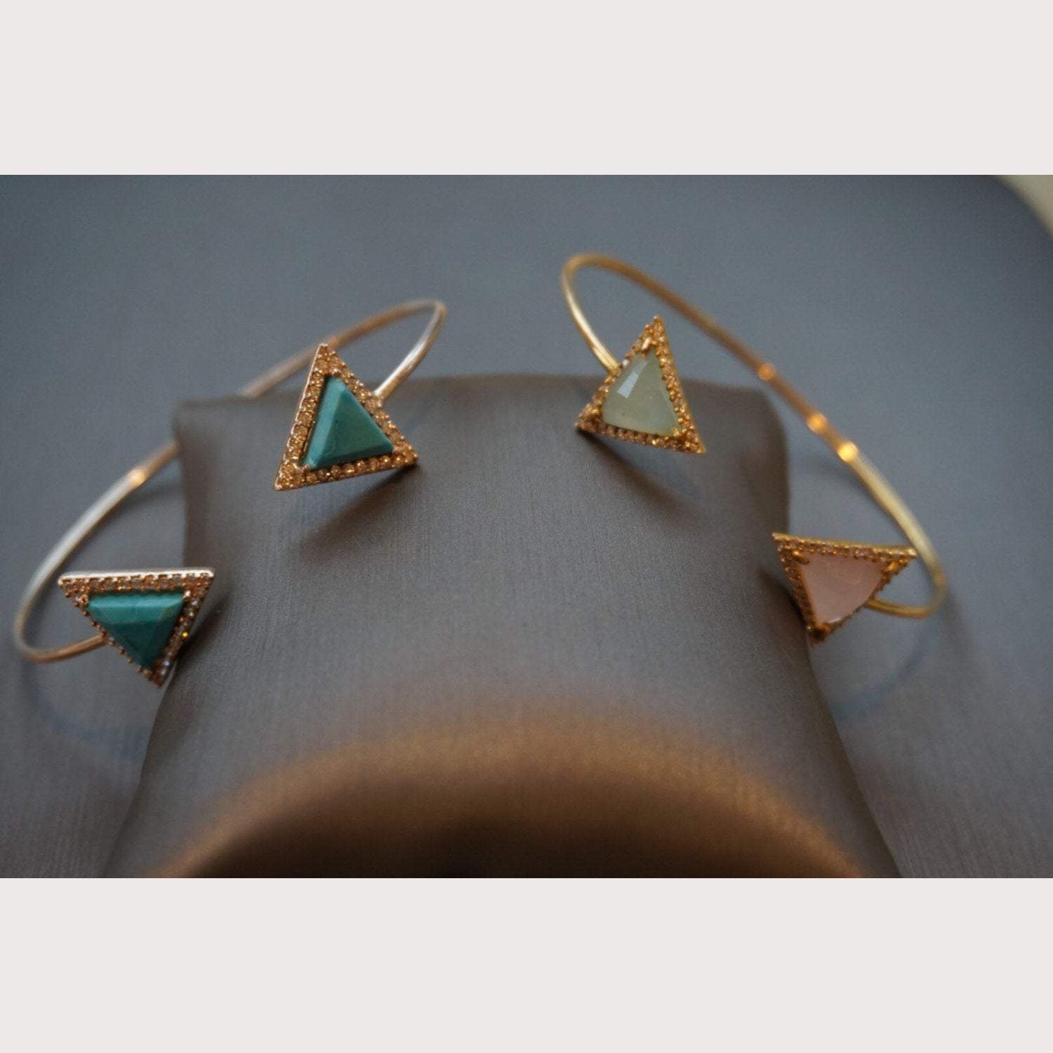 Silver Mykonos Turquoise Stone Cuff