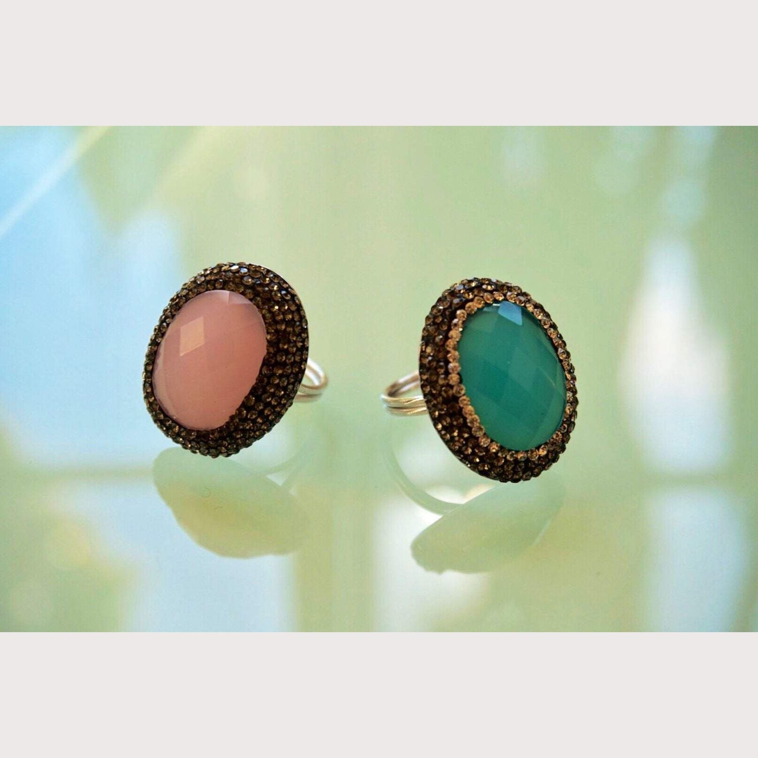 Pink Quartz Gemstone Ring