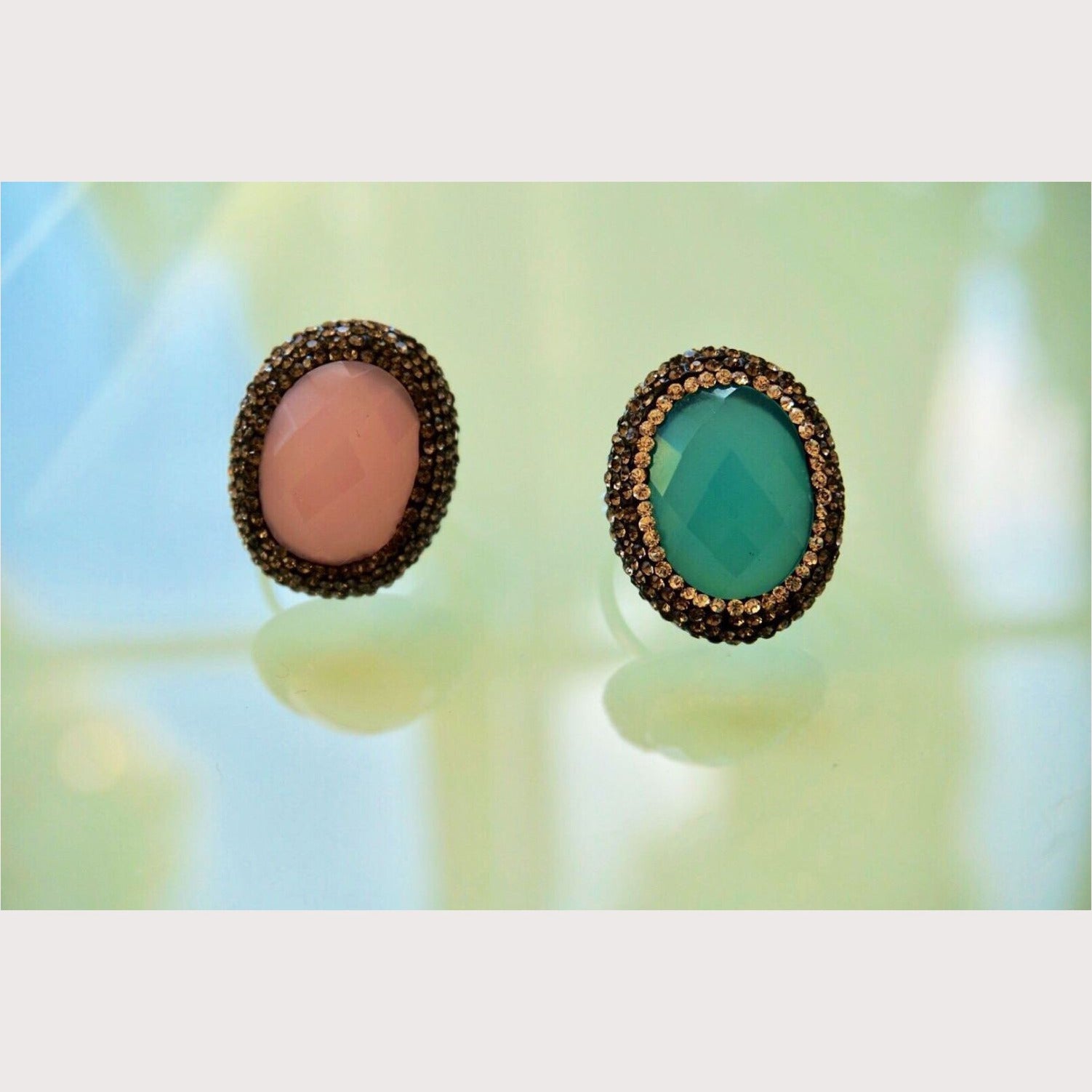 Chalcedony Gemstone Crystal Ring