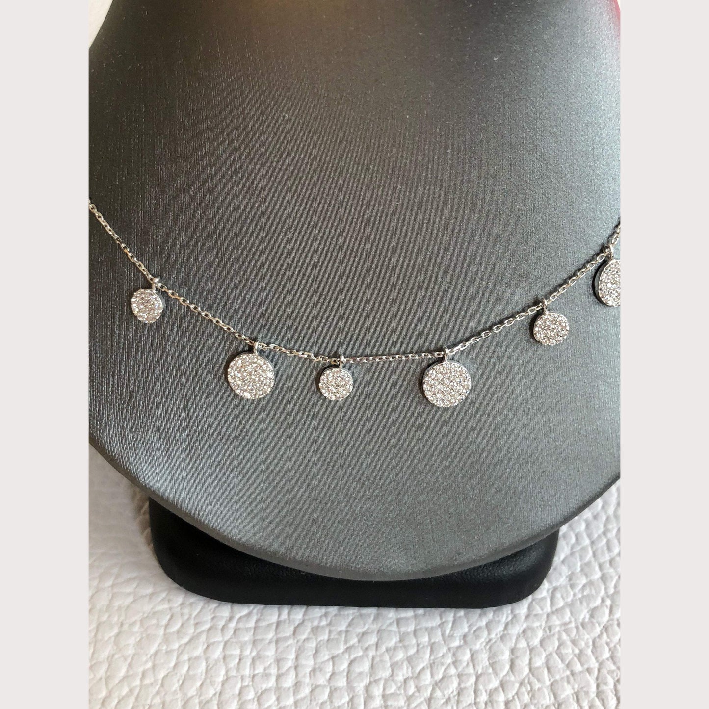 Dangling Disc Necklace
