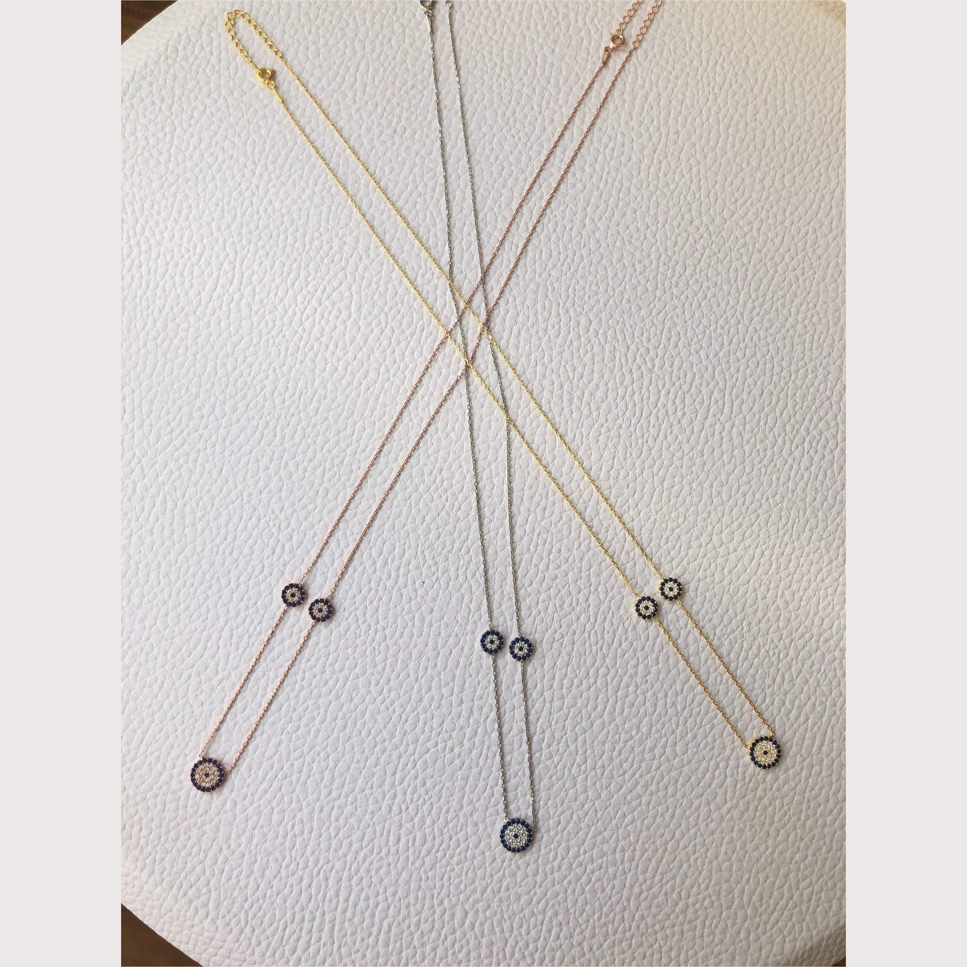 Trois Elegant Evil Eye Necklace