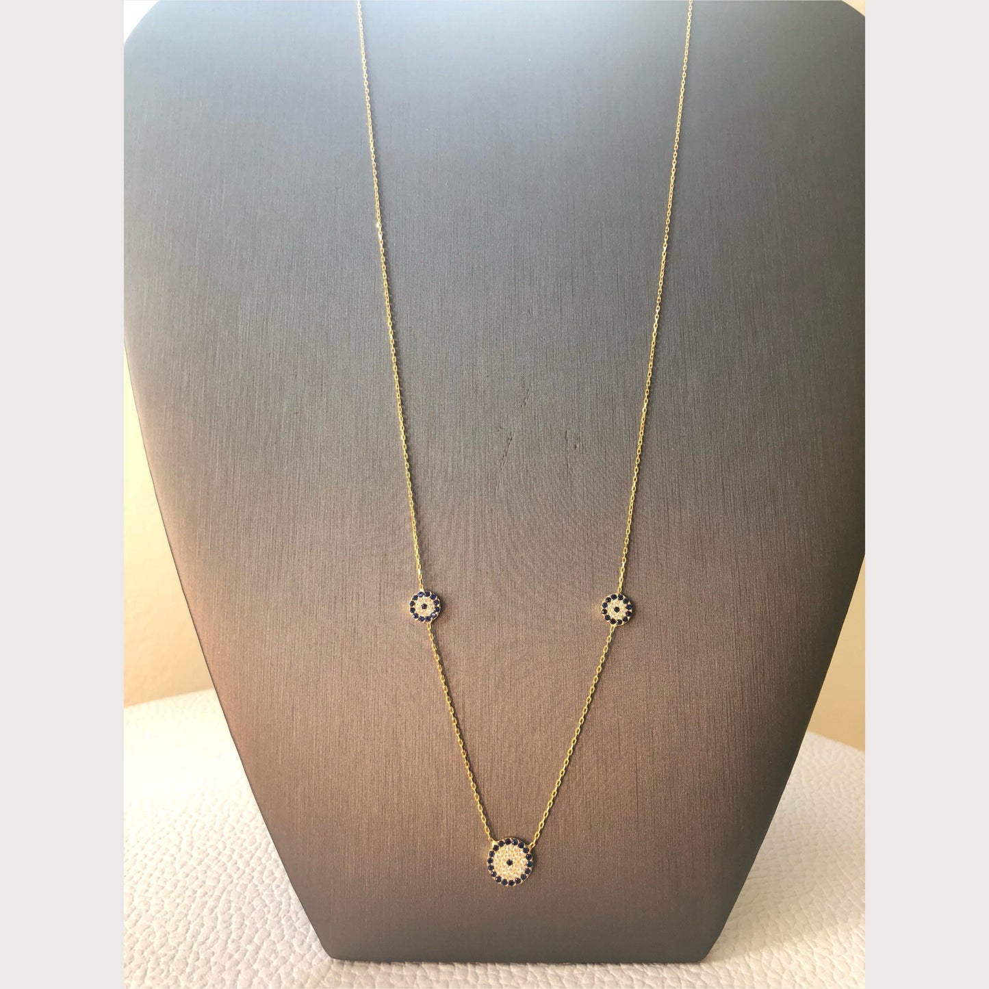 Trois Elegant Evil Eye Necklace