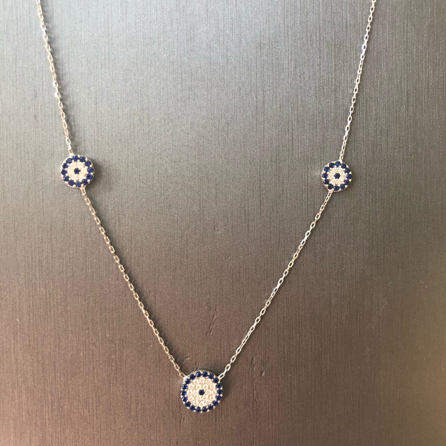Trois Elegant Evil Eye Necklace