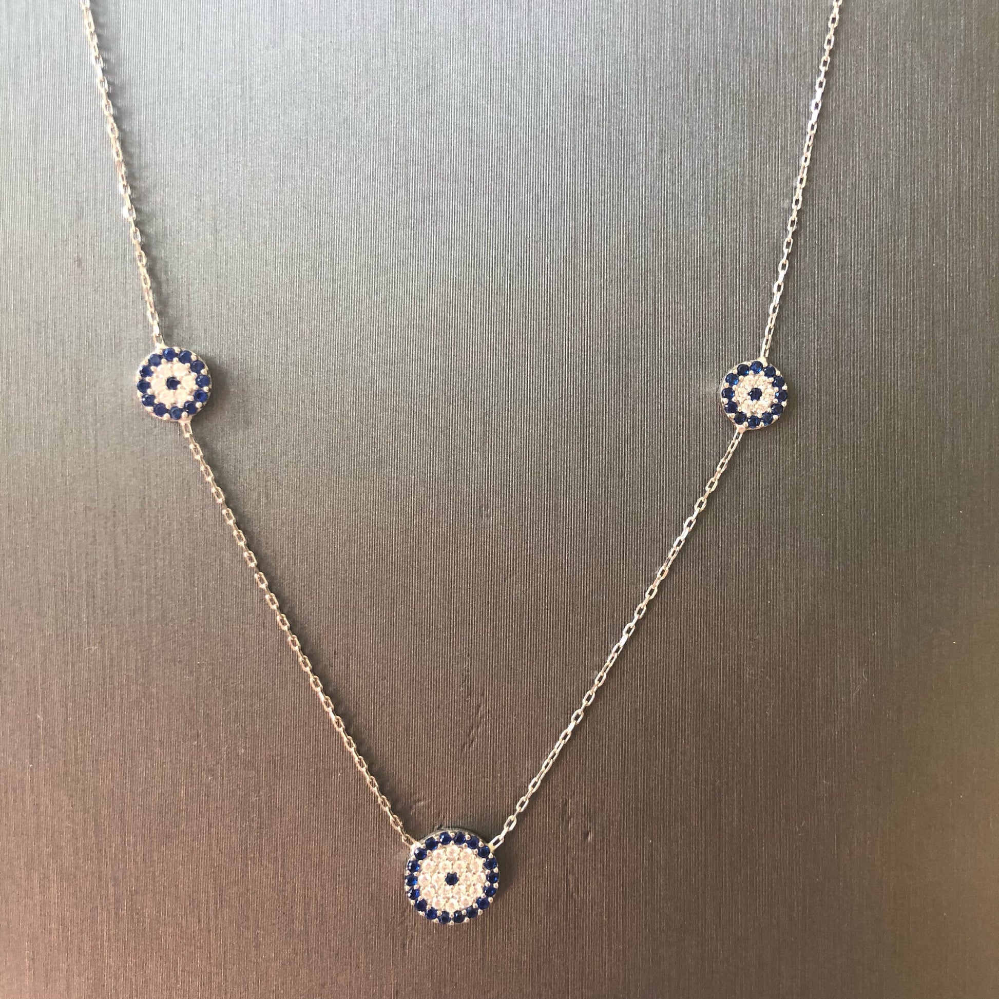 Trois Elegant Evil Eye Necklace