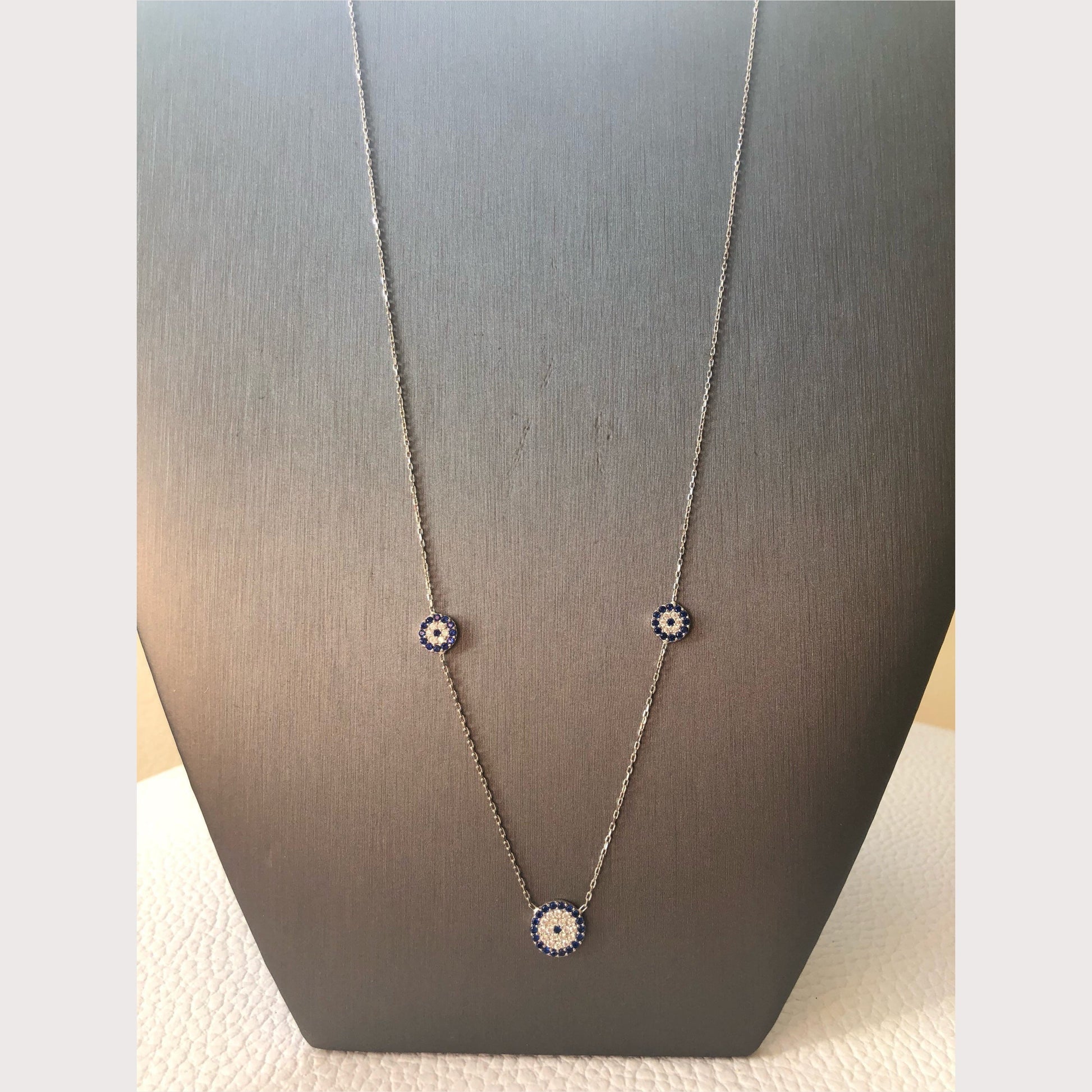 Trois Elegant Evil Eye Necklace