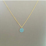 Small Turquoise Disc Necklace