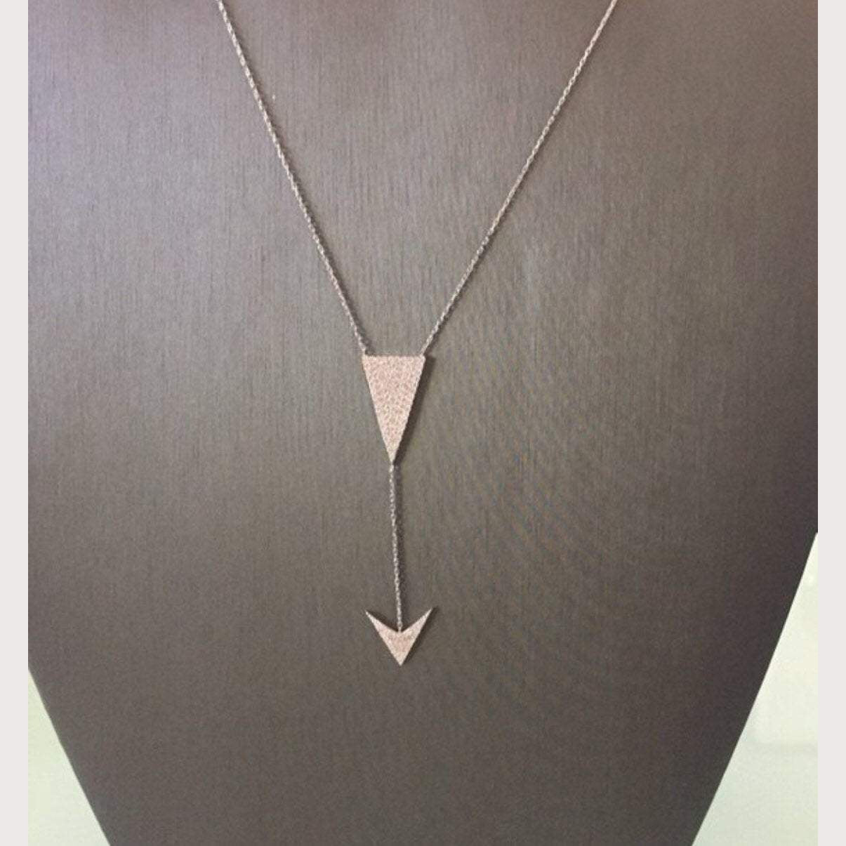 Double Arrow Lariat Necklace