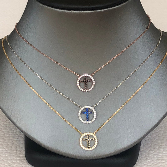 Eternity Cross Necklace