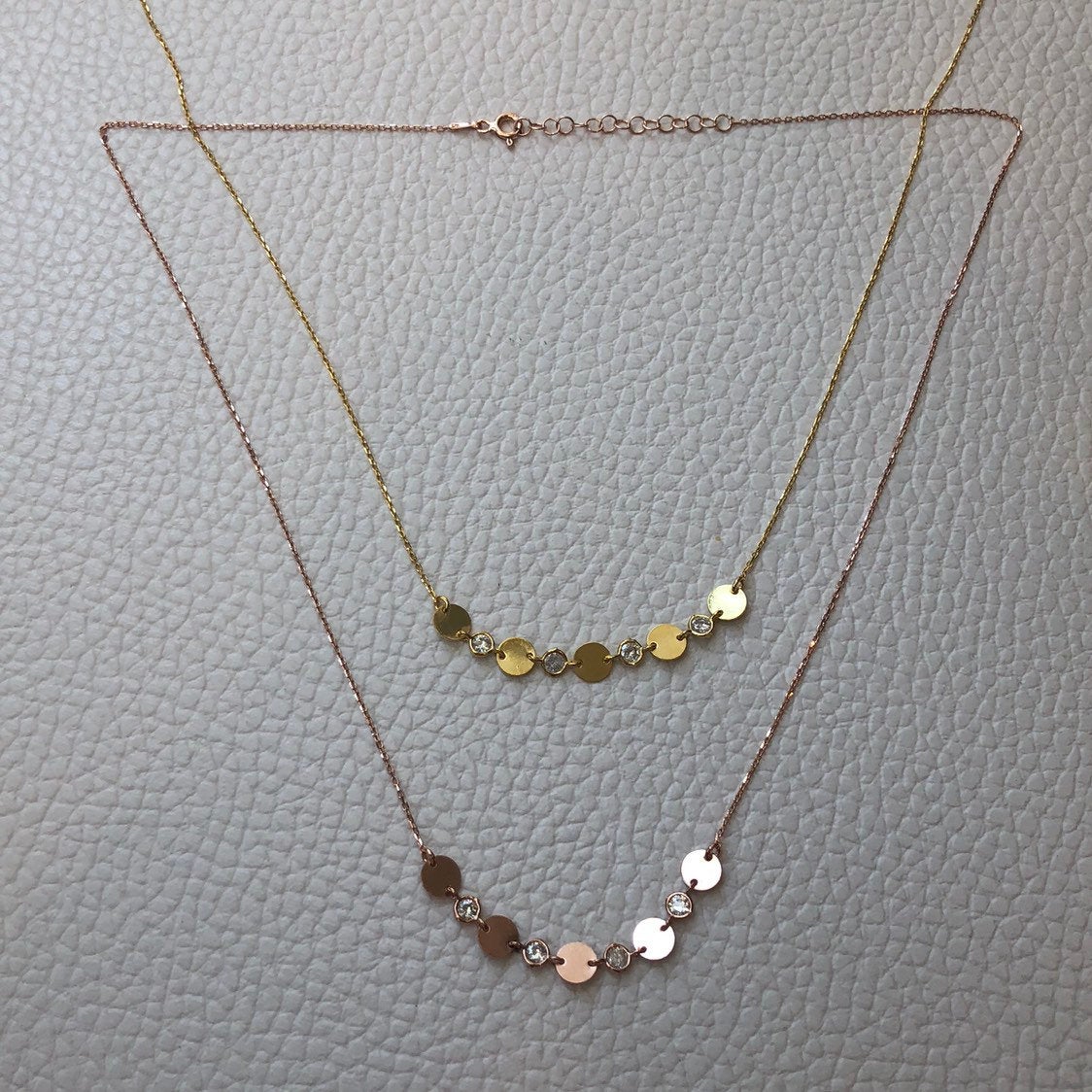 Simple Multi Disc Necklace
