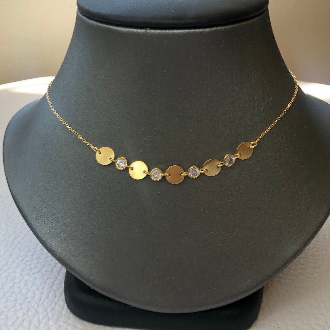 Simple Multi Disc Necklace