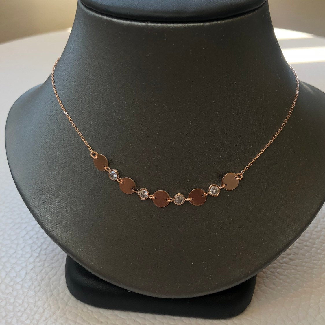 Simple Multi Disc Necklace