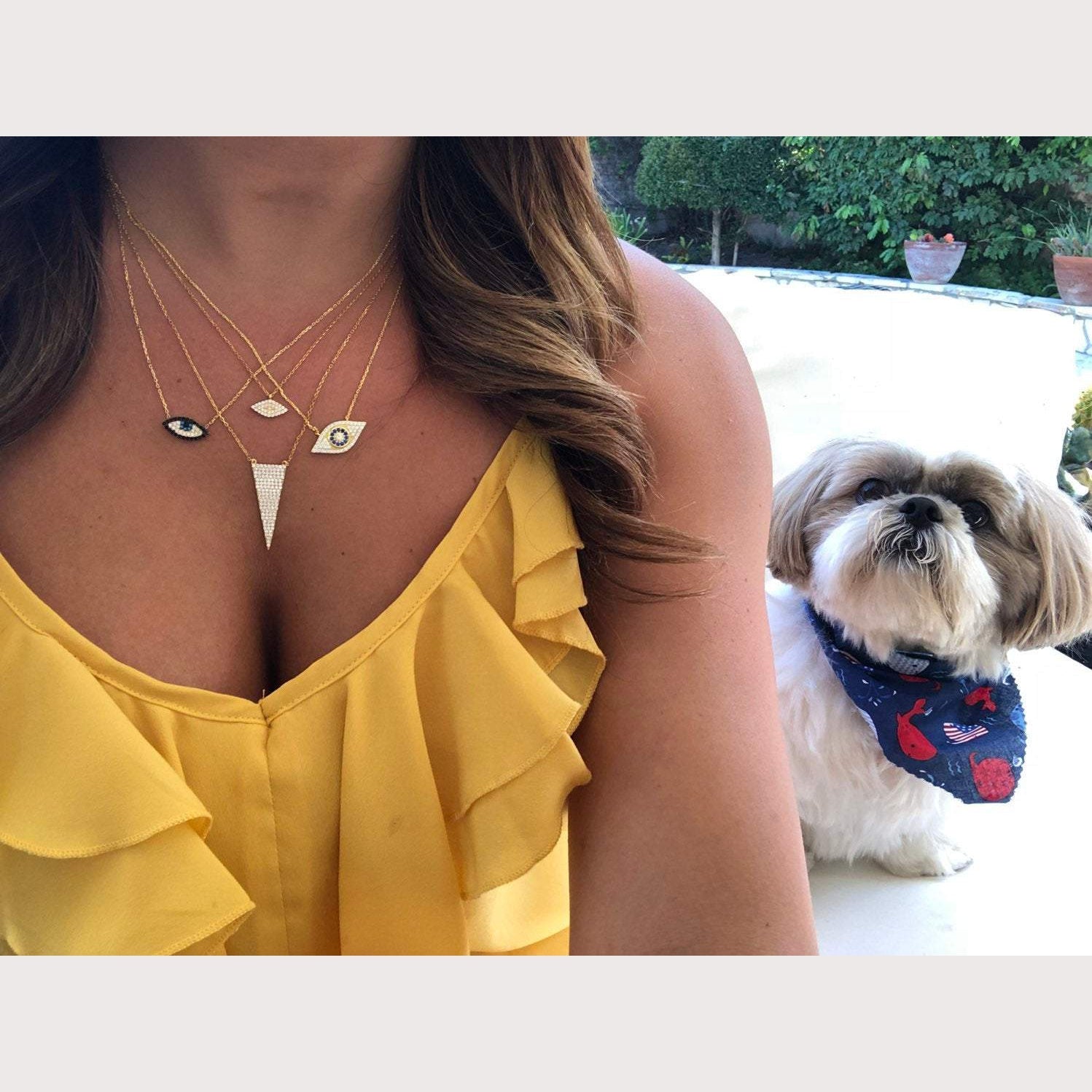 Simple Shiny Eye Necklace