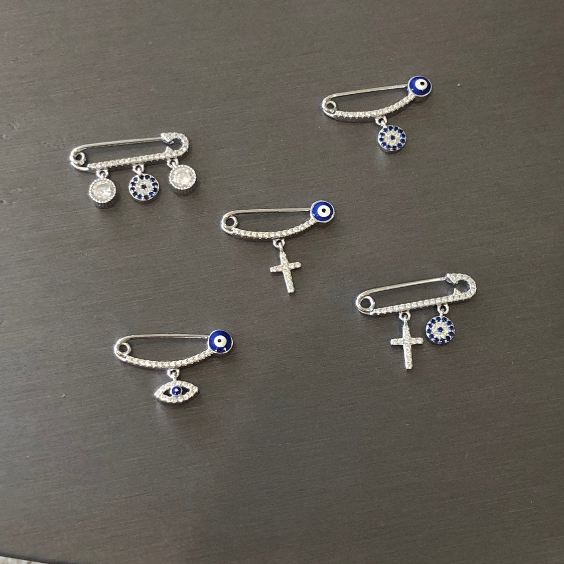 CZ Evil Eye Pins
