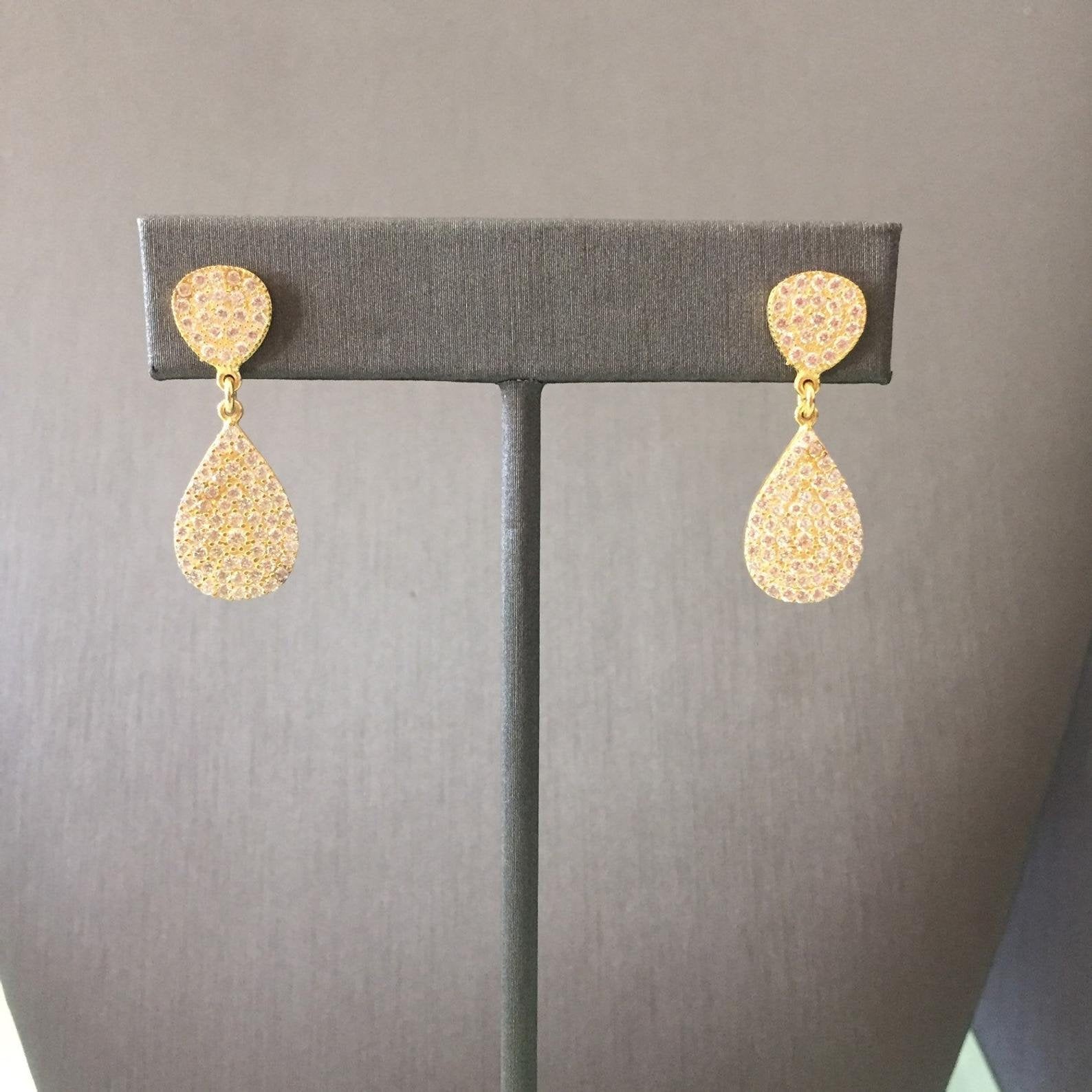 Teardrop Disc Earrings