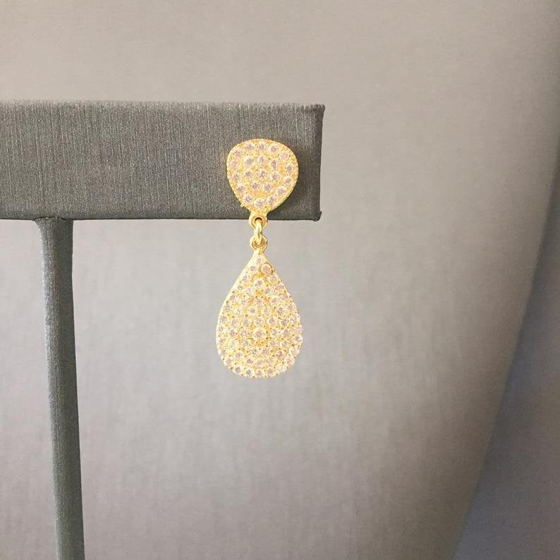 Teardrop Disc Earrings