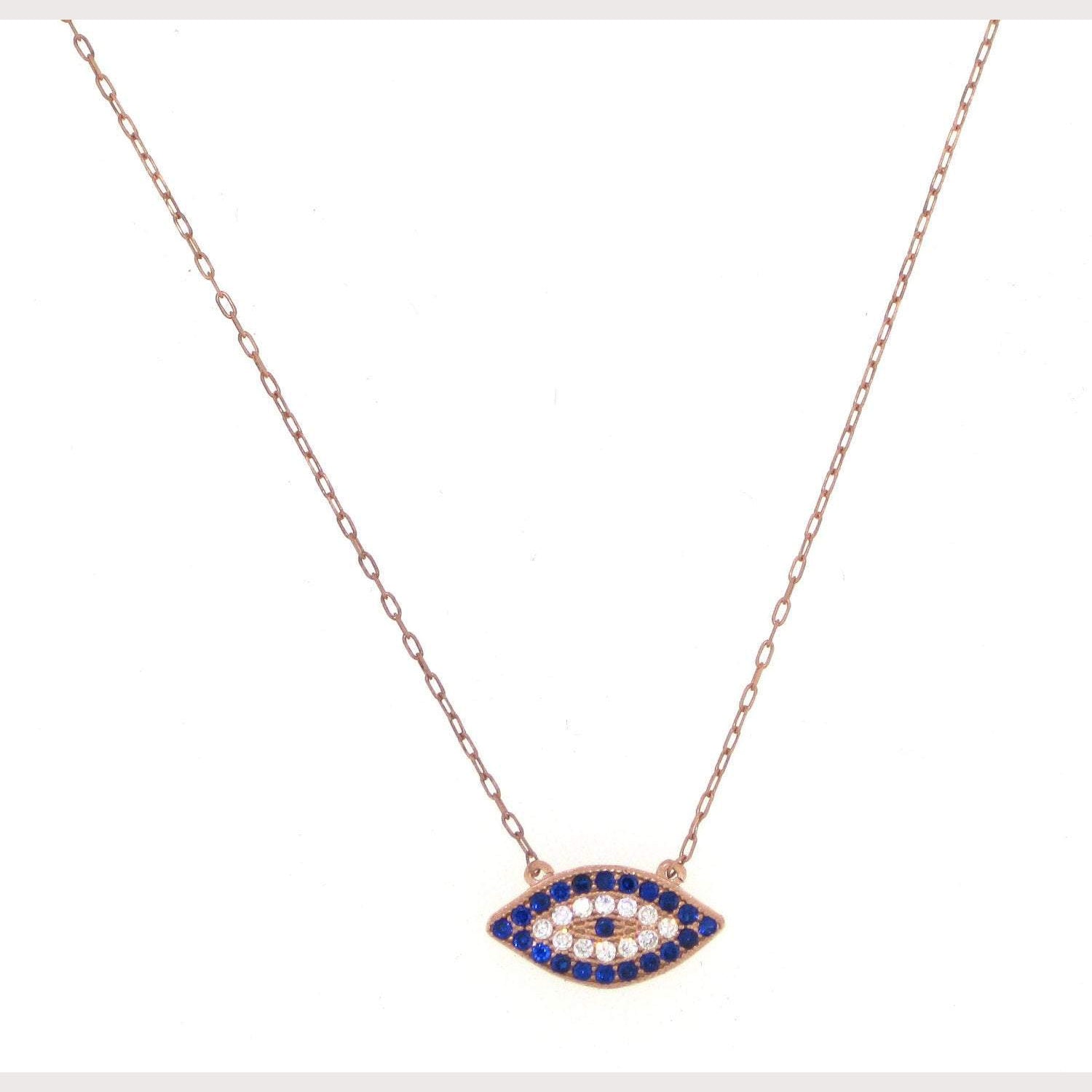 Unique Pave Evil Eye Necklace