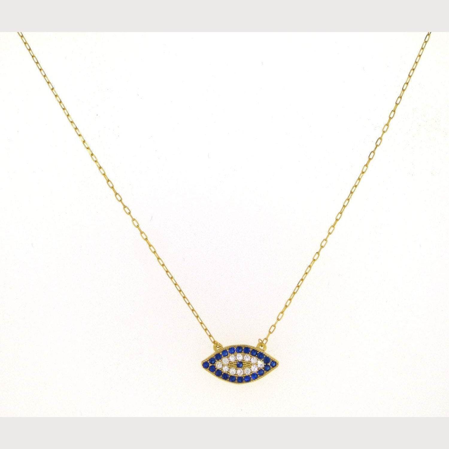 Unique Pave Evil Eye Necklace