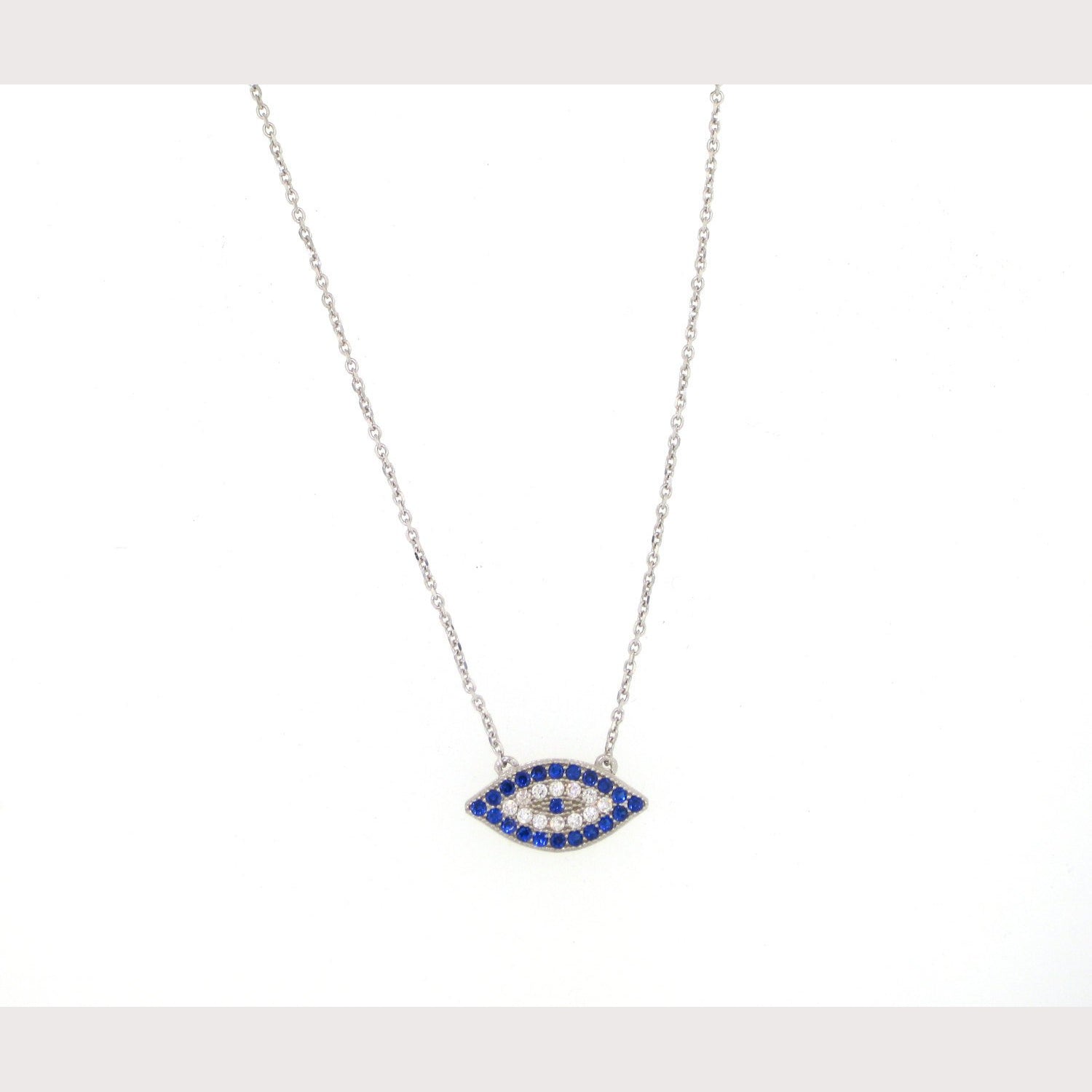 Unique Pave Evil Eye Necklace