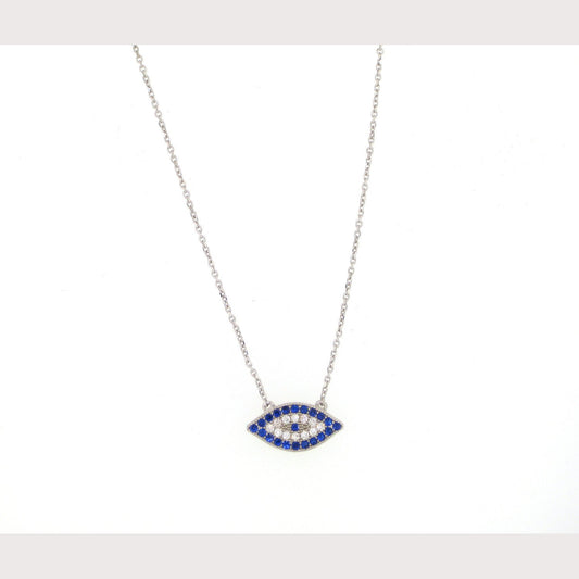 Unique Pave Evil Eye Necklace
