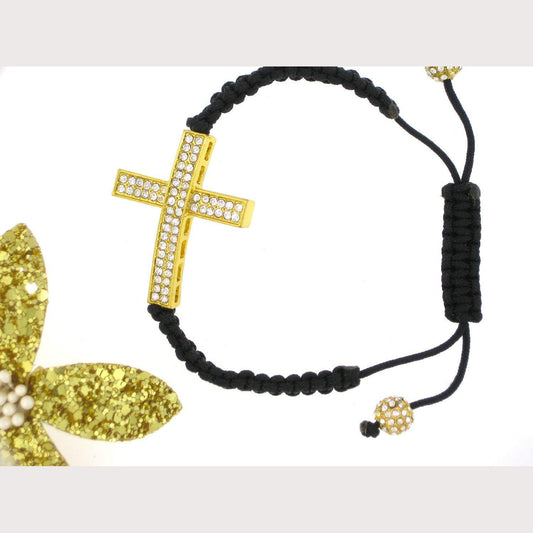 Chunky Sideway Cross Macrame Bracelet