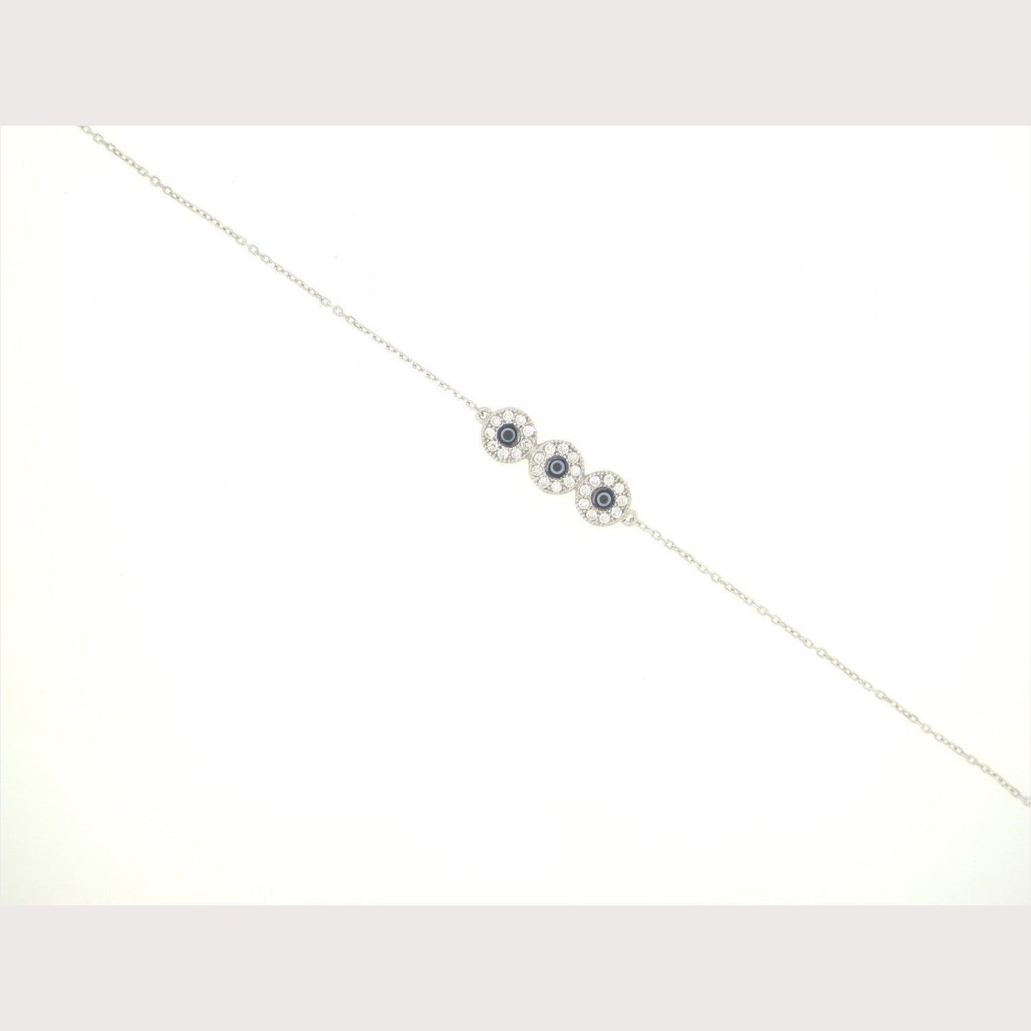 Triple Evil Eye Bracelet-Rose Gold