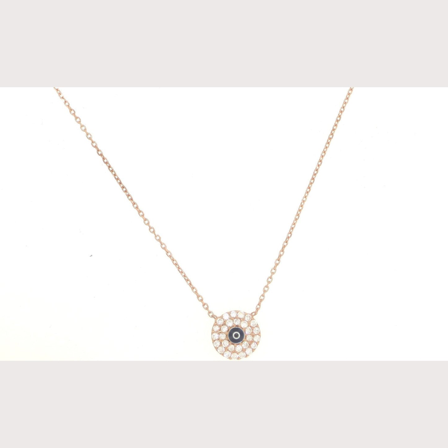 Mini Evil Eye Disc Necklace