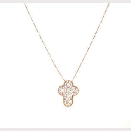 Puffy Cross Necklace