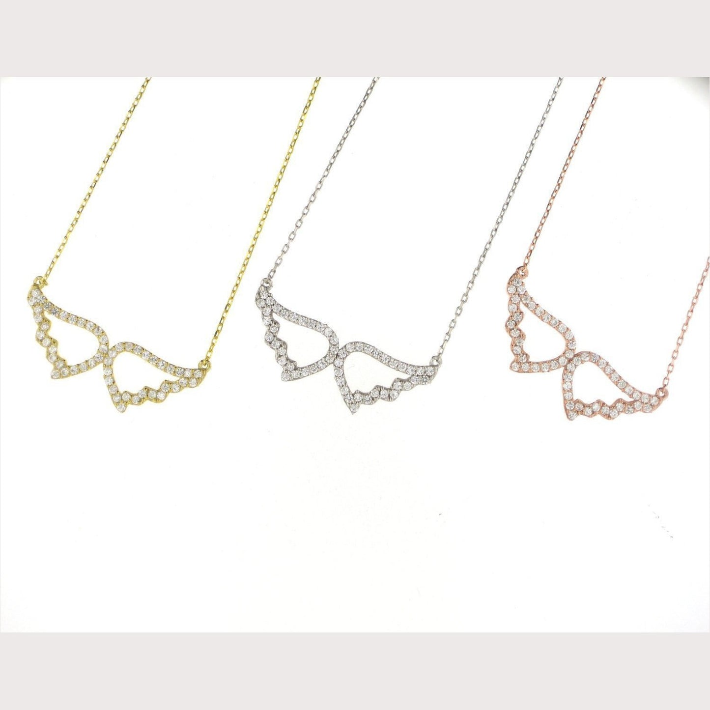 SALE--Small Pave Angel Wings